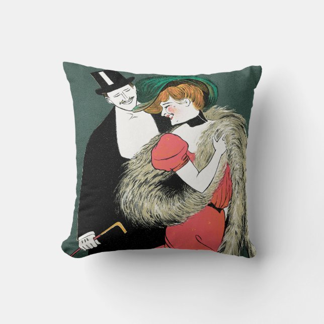 Italienska Art nouveau Mode Ad Kudde (Framsida)