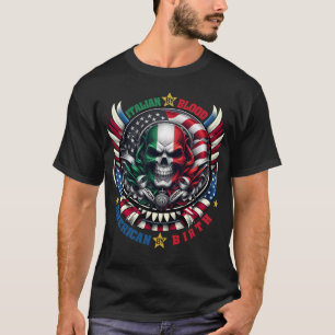 Italienska av Blood American av Birth ItaliaAmeric T Shirt