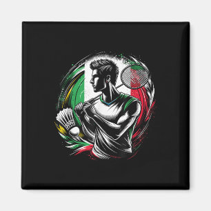 Italienska Badminton Player Sportsman Idrottsman C Magnet