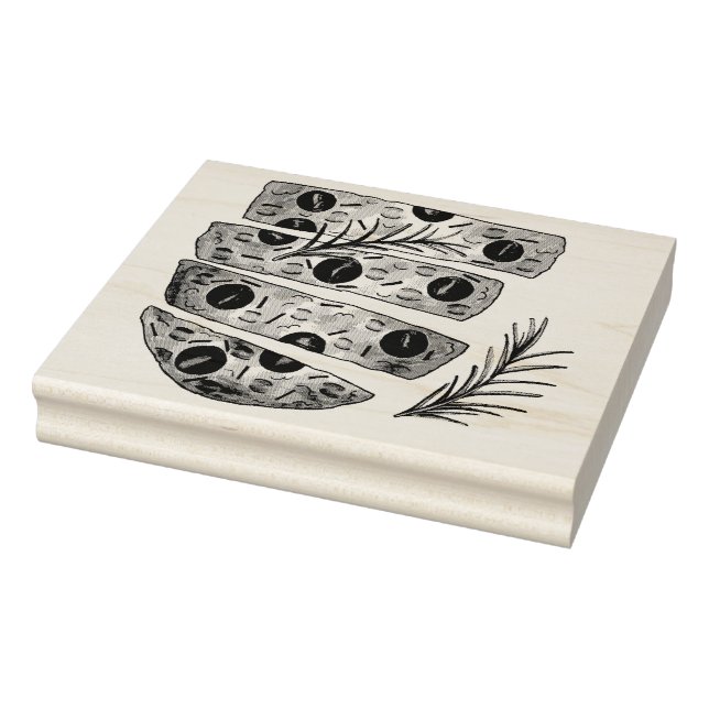 Italienska bakeriet Focaccia Olive Oil Bread Tomat Stämpel (Stämpel)