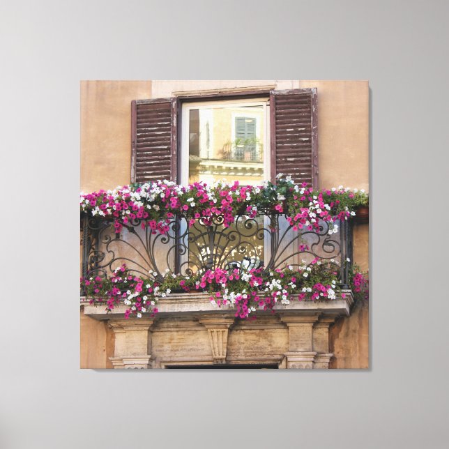 Italienska Balkony Canvastryck (Framsida)