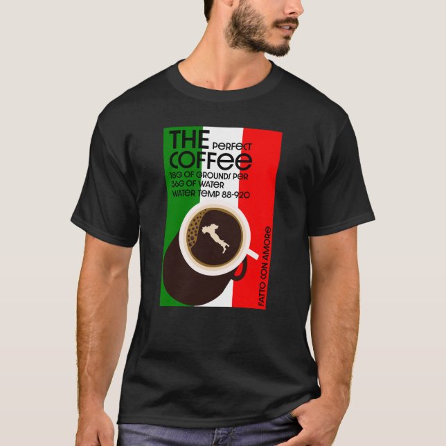 Italienska Baristas T Shirt (Framsida)