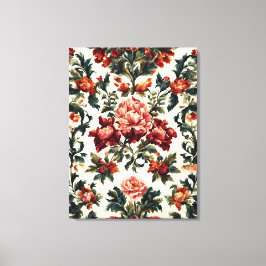 Italienska Baroque. Chic Flowers and Löv Canvastryck