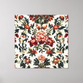 Italienska Baroque. Chic Flowers and Löv Canvastryck