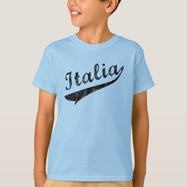 Italienska baseboll logotyp barn t-shirt (Framsida)