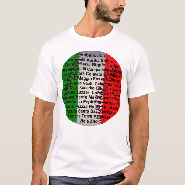 Italienska baskiska spelare t shirt (Framsida)