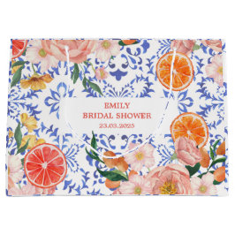 Italienska blå kakel Medelhavet Bröllopsdusch