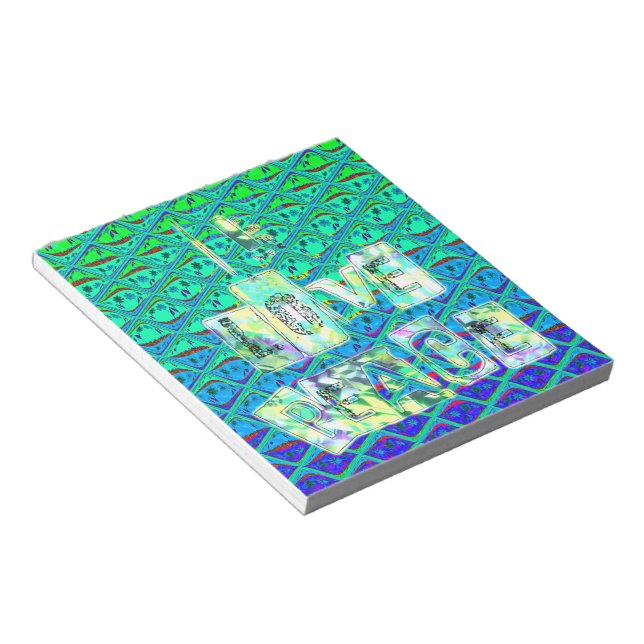 Italienska blå Sjöjungfru Motif Art-utskrift Anteckningsblock (Vinklad)