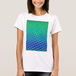 Italienska blå Sjöjungfru Motif Art-utskrift T Shirt