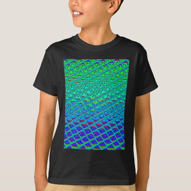 Italienska blå Sjöjungfru Motif Art-utskrift T-shirt (Framsida)