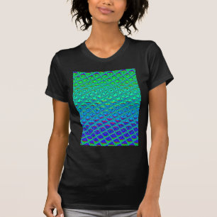 Italienska blå Sjöjungfru Motif Art-utskrift T Shirt
