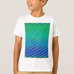 Italienska blå Sjöjungfru Motif Art-utskrift Tee