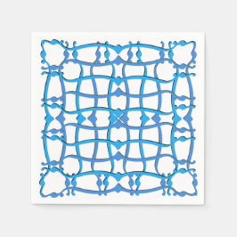 Italienska blå turkos kakel ornament party villa pappersservett