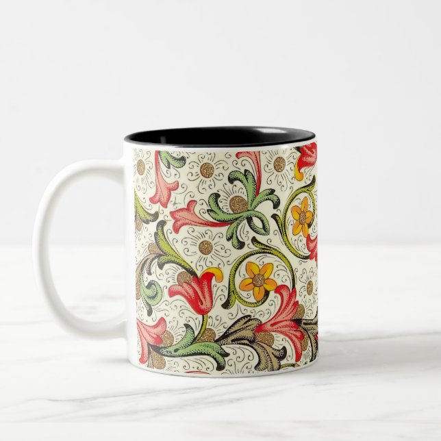 Italienska blommor Två-Tonad mugg (Vänster)