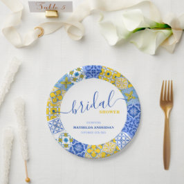 Italienska Blue Gult Tiles Sommar Möhippa