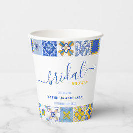 Italienska Blue Gult Tiles Sommar Möhippa