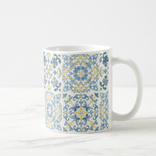 Italienska Blue Tile Lemon Kaffemugg