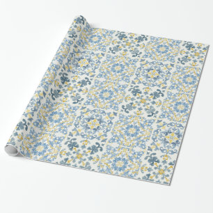 Italienska Blue Tile Lemon Presentpapper