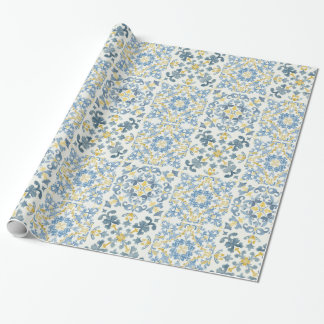 Italienska Blue Tile Lemon Presentpapper