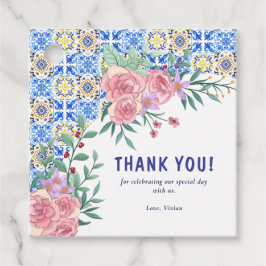 Italienska Blue Tile mamma Mia Baby Shower Gåvor Etiketter