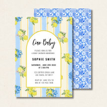 Italienska Blue Tiles, Ciao Baby, Lemons