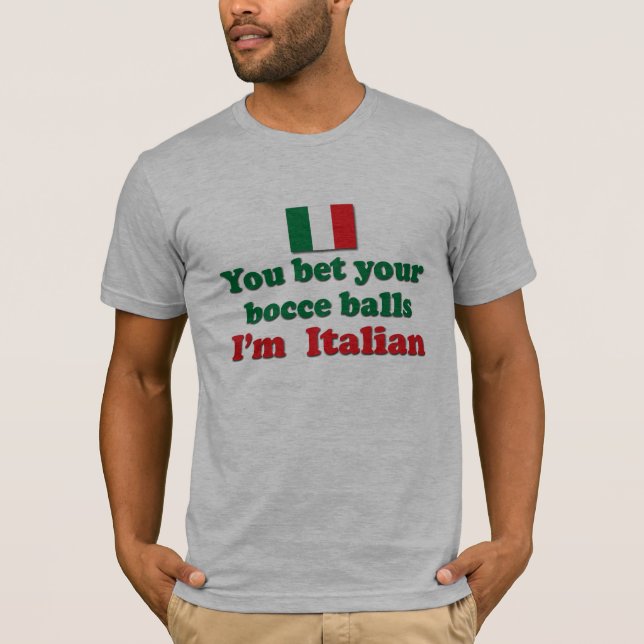 Italienska Bocce bollar Tee (Framsida)