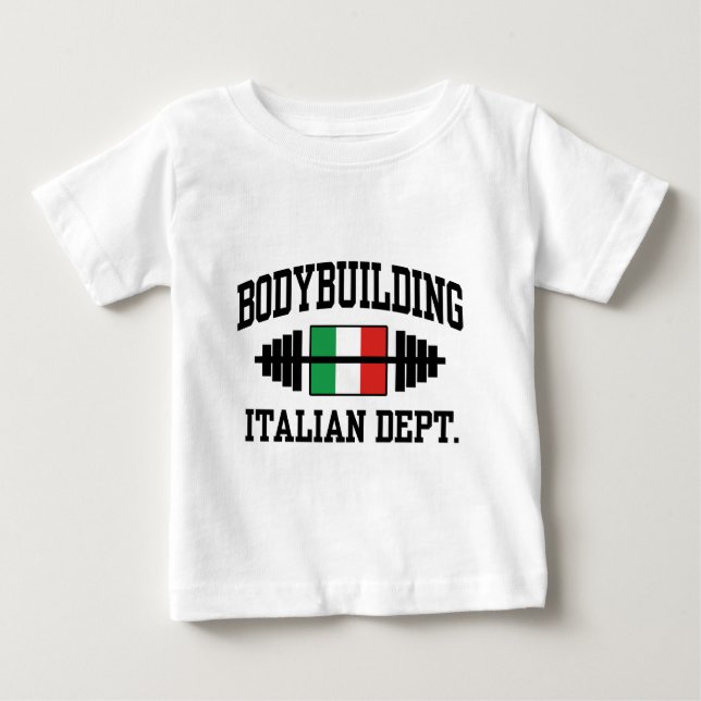 Italienska Bodybuilding Tee Shirt (Framsida)