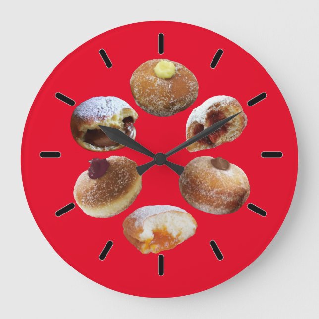 "Italienska Bomboloni" Wall Clock Stor Klocka (Framsida)