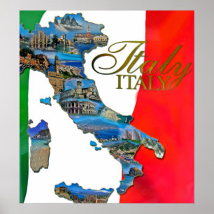 Italienska "Boot" Poster