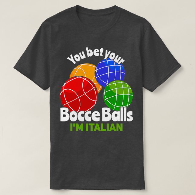Italienska Bowling Bocce Boll Bocci T Shirt (Design framsida)