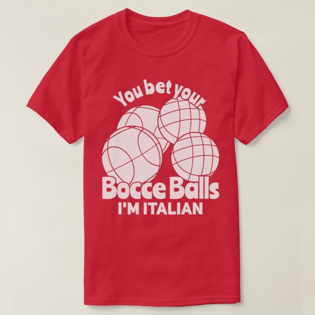 Italienska Bowling Bocce Boll Bocci T Shirt (Design framsida)