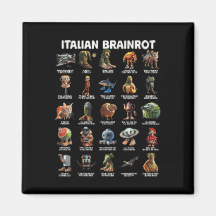 Italienska Brain Rot Italienska Brainrot Funny Mem Magnet