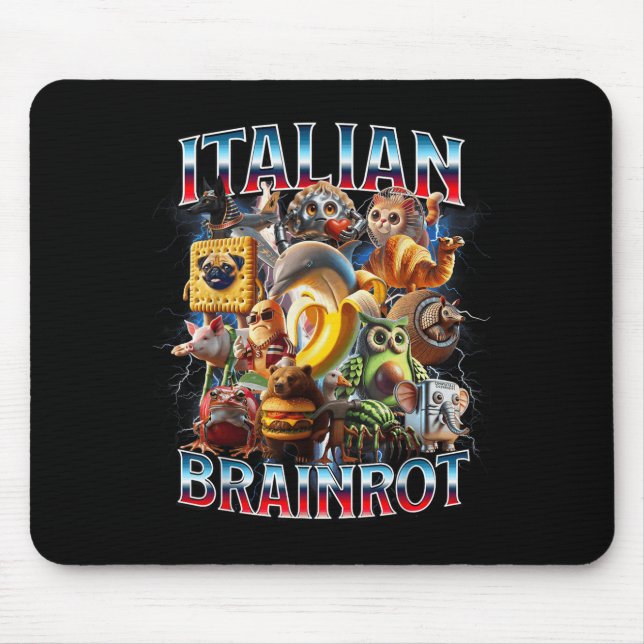 Italienska Brain Rot Italienska Brainrot Funny Mem Musmatta (Framsidan)