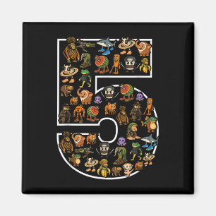 Italienska Brainrot Birthday 5 Age Memme 5th Kids Magnet