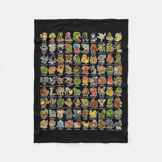 Italienska brainrot Gen Z Funny Meme 90 Brainrot C Fleecefilt (Framsidan)