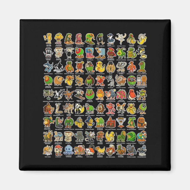 Italienska brainrot Gen Z Funny Meme 90 Brainrot C Magnet (Framsidan)