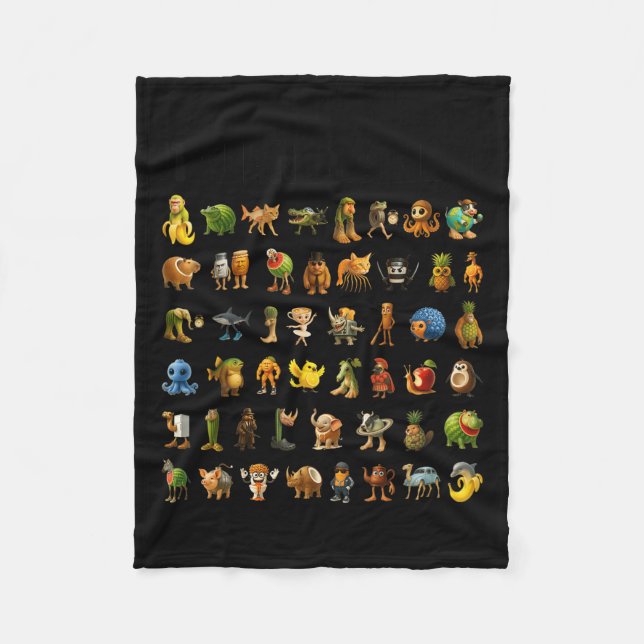 Italienska Brainrot Gen-z Meme Funny Brain Rot Kri Fleecefilt (Framsidan)