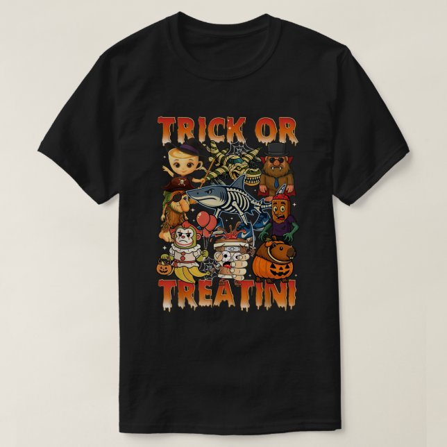 Italienska Brainrot Halloween Costume Design T Shirt (Design framsida)