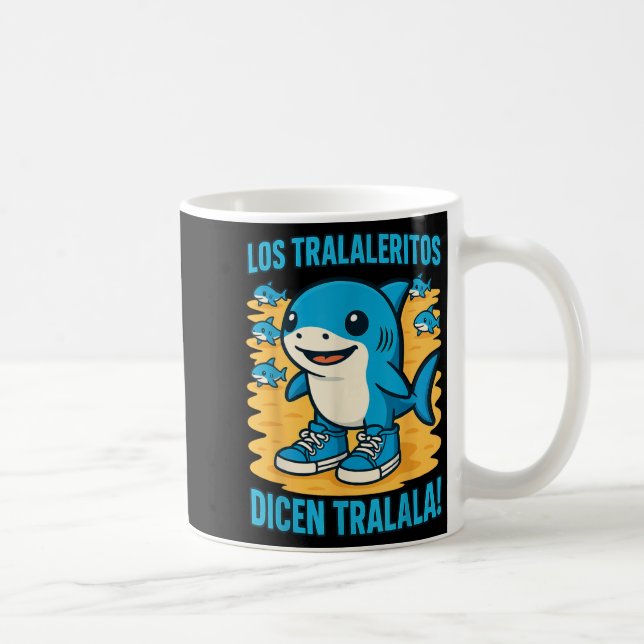 Italienska Brainrot Los Tralalert itos Dicen Trala Kaffemugg (Höger)