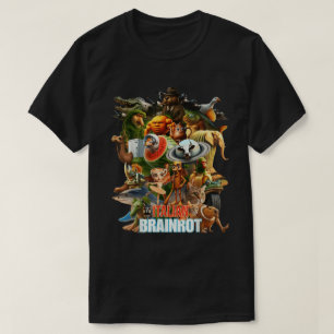 Italienska Brainrot Meme Chaos Collage T Shirt