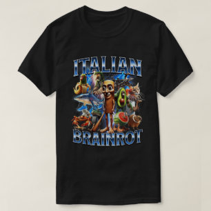 Italienska Brainrot Meme Collage Art T Shirt