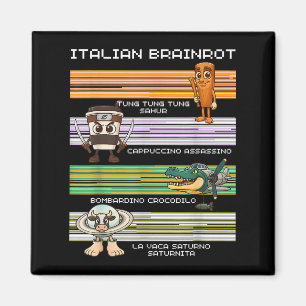 Italienska Brainrot Meme Funny Compilter-tecken Magnet
