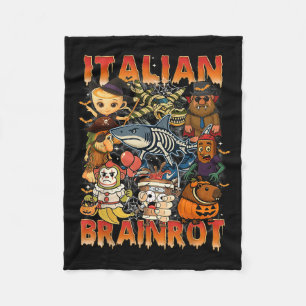 Italienska Brainrot Meme Italie Brainrot Halloween Fleecefilt