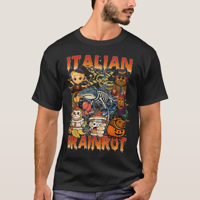 Italienska Brainrot Meme Italie Brainrot Halloween T Shirt (Framsida)
