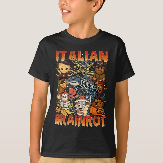 Italienska Brainrot Meme Italie Brainrot Halloween T Shirt (Framsida)
