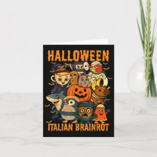 Italienska Brainrot-minnestecken Halloween Costume Kort