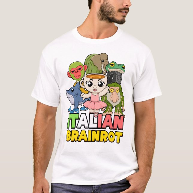 Italienska Brainrot-tecken T Shirt (Framsida)