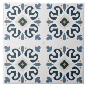 Italienska bran av grafiken Azulejos Mediterranean Kakelplatta