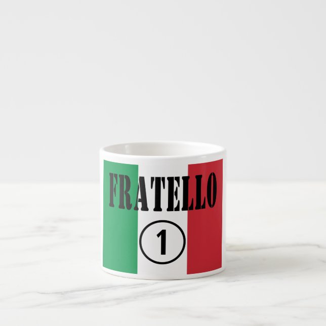 Italienska bröder: Fratello Numero Uno Espressomugg (Framsidan)