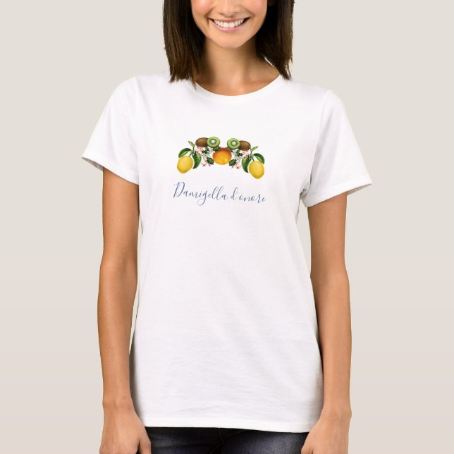 Italienska Bröllop Bridesmaid T Shirt (Framsida)